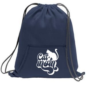 Cat Mom And Sitting Cat Sweatshirt Cinch Pack Bag