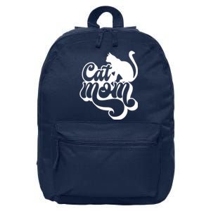 Cat Mom And Sitting Cat 16 in Basic Backpack