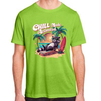 Chill Mode Activated Funny Raccoon Stay Trashy Vacay Vibe Cute Gift Adult ChromaSoft Performance T-Shirt