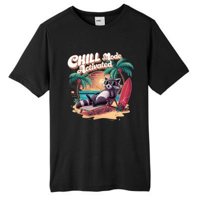 Chill Mode Activated Funny Raccoon Stay Trashy Vacay Vibe Cute Gift Tall Fusion ChromaSoft Performance T-Shirt