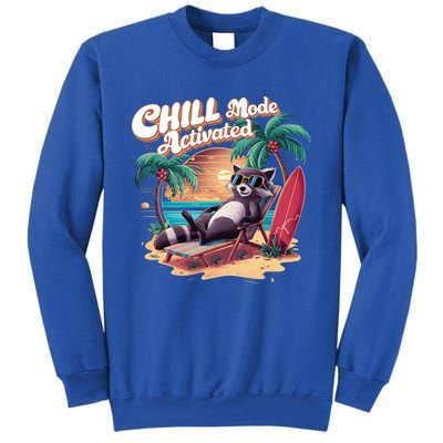 Chill Mode Activated Funny Raccoon Stay Trashy Vacay Vibe Cute Gift Sweatshirt