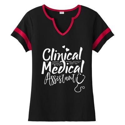 Clinical Medical Assistant Healthcare Technical Nurse Ladies Halftime Notch Neck Tee