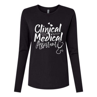 Clinical Medical Assistant Healthcare Technical Nurse Womens Cotton Relaxed Long Sleeve T-Shirt