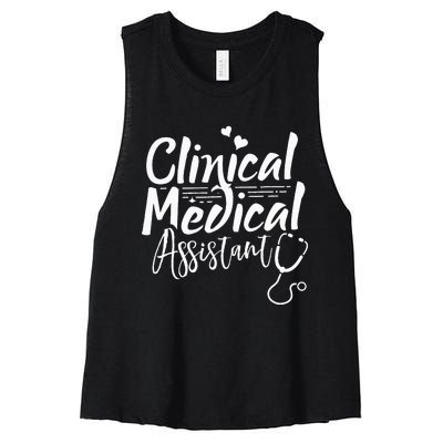 Clinical Medical Assistant Healthcare Technical Nurse Women's Racerback Cropped Tank