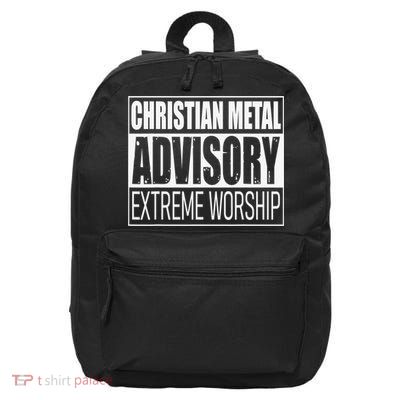 Christian Metal Advisory Extreme Worship 16 in Basic Backpack