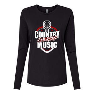 Country Music America Womens Cotton Relaxed Long Sleeve T-Shirt