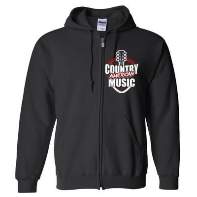 Country Music America Full Zip Hoodie