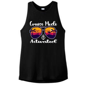 Cruise Mode Activated Vacation Funny Family Matching Group Ladies PosiCharge Tri-Blend Wicking Tank