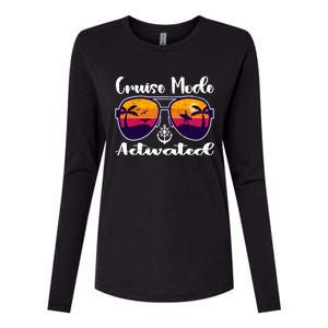 Cruise Mode Activated Vacation Funny Family Matching Group Womens Cotton Relaxed Long Sleeve T-Shirt