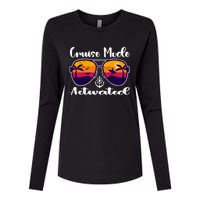 Cruise Mode Activated Vacation Funny Family Matching Group Womens Cotton Relaxed Long Sleeve T-Shirt