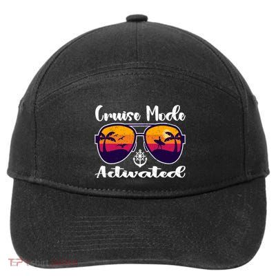 Cruise Mode Activated Vacation Funny Family Matching Group 7-Panel Snapback Hat
