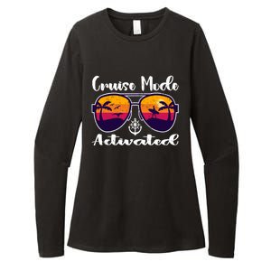 Cruise Mode Activated Vacation Funny Family Matching Group Womens CVC Long Sleeve Shirt