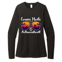 Cruise Mode Activated Vacation Funny Family Matching Group Womens CVC Long Sleeve Shirt