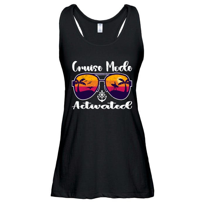 Cruise Mode Activated Vacation Funny Family Matching Group Ladies Essential Flowy Tank