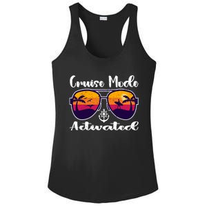 Cruise Mode Activated Vacation Funny Family Matching Group Ladies PosiCharge Competitor Racerback Tank