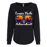 Cruise Mode Activated Vacation Funny Family Matching Group Womens California Wash Sweatshirt