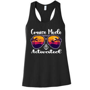 Cruise Mode Activated Vacation Funny Family Matching Group Women's Racerback Tank