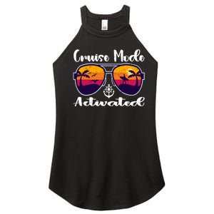 Cruise Mode Activated Vacation Funny Family Matching Group Women's Perfect Tri Rocker Tank