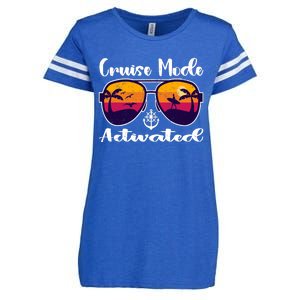 Cruise Mode Activated Vacation Funny Family Matching Group Enza Ladies Jersey Football T-Shirt