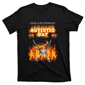 Cool Mysterious Autistic Gay Hard Skeleton Meme Gen Z T-Shirt