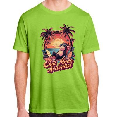 Chill Mode Activated Funny Monkey With Sunglasses Vacay Vibe Gift Adult ChromaSoft Performance T-Shirt