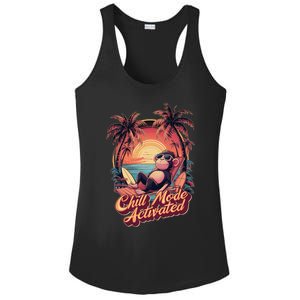 Chill Mode Activated Funny Monkey With Sunglasses Vacay Vibe Gift Ladies PosiCharge Competitor Racerback Tank