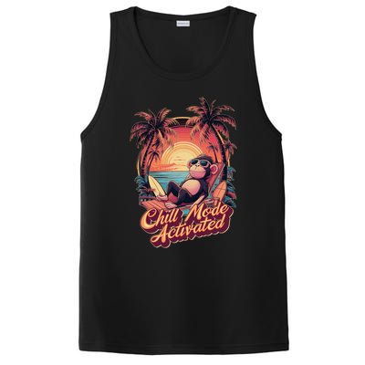 Chill Mode Activated Funny Monkey With Sunglasses Vacay Vibe Gift PosiCharge Competitor Tank