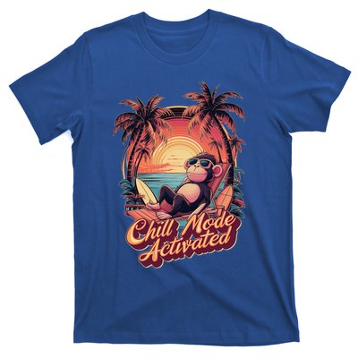 Chill Mode Activated Funny Monkey With Sunglasses Vacay Vibe Gift T-Shirt