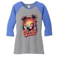 Chill Mode Activated Funny Monkey With Sunglasses Vacay Vibe Gift Women's Tri-Blend 3/4-Sleeve Raglan Shirt