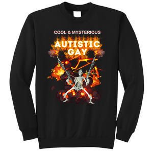 Cool Mysterious Autistic Gay Hard Skeleton Meme Sweatshirt