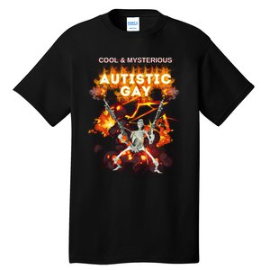 Cool Mysterious Autistic Gay Hard Skeleton Meme Tall T-Shirt