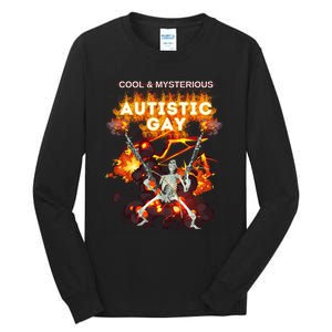 Cool Mysterious Autistic Gay Hard Skeleton Meme Tall Long Sleeve T-Shirt