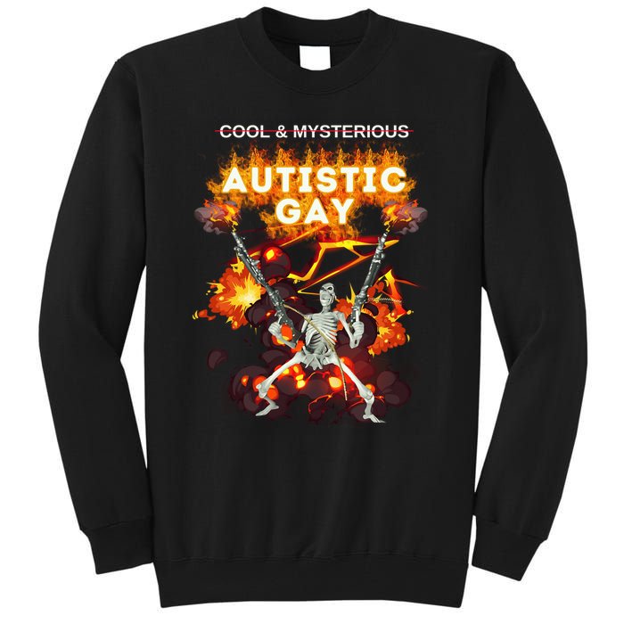 Cool Mysterious Autistic Gay Hard Skeleton Meme Tall Sweatshirt