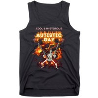 Cool Mysterious Autistic Gay Hard Skeleton Meme Tank Top