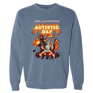 Cool Mysterious Autistic Gay Hard Skeleton Meme Garment-Dyed Sweatshirt