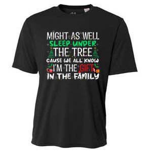 Christmas Might As Well Sleep Under Tree Christmas Cooling Performance Crew T-Shirt