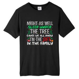 Christmas Might As Well Sleep Under Tree Christmas Tall Fusion ChromaSoft Performance T-Shirt