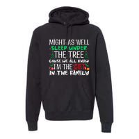 Christmas Might As Well Sleep Under Tree Christmas Premium Hoodie