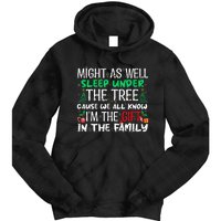 Christmas Might As Well Sleep Under Tree Christmas Tie Dye Hoodie