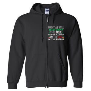 Christmas Might As Well Sleep Under Tree Christmas Full Zip Hoodie