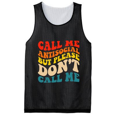 Call Me Antisocial But Please DonT Call Me Mesh Reversible Basketball Jersey Tank