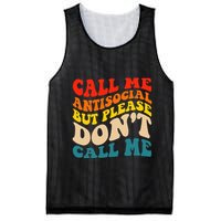 Call Me Antisocial But Please DonT Call Me Mesh Reversible Basketball Jersey Tank