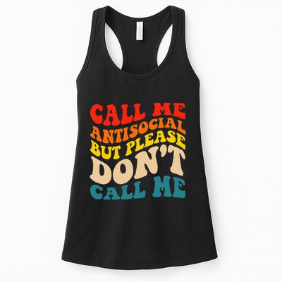 Call Me Antisocial But Please DonT Call Me Womens Tank Top
