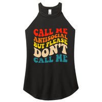 Call Me Antisocial But Please DonT Call Me Women's Perfect Tri Rocker Tank