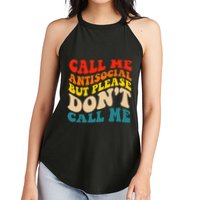 Call Me Antisocial But Please DonT Call Me Women's Perfect Tri Rocker Tank