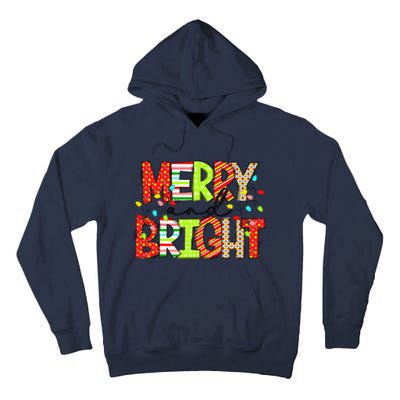 Cute Merry And Bright Christmas Lights Funny Xmas Women Tall Hoodie