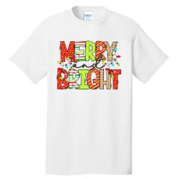 Cute Merry And Bright Christmas Lights Funny Xmas Women Tall T-Shirt