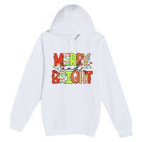 Cute Merry And Bright Christmas Lights Funny Xmas Women Premium Pullover Hoodie