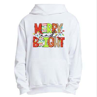 Cute Merry And Bright Christmas Lights Funny Xmas Women Urban Pullover Hoodie