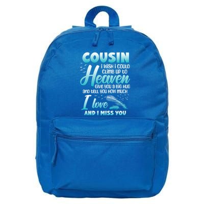 Cousin My Angel In Heaven I Love Miss You Family Memorial Gift 16 in Basic Backpack